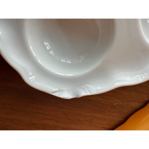 Luzifer Bauscher Weiden Escargot Serving Dish Set of 6 White Porcelain German Vt - Picture 9 of 13